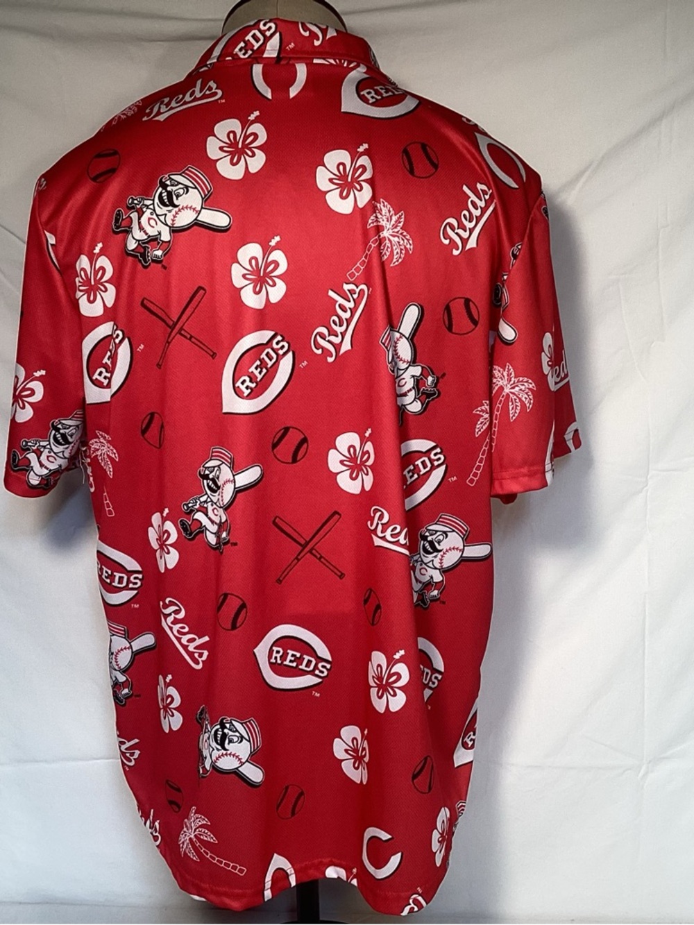 Cincinnati Reds Baseball Hawaiian Button Up Shirt Men’s Size XL - Picture 5 of 14